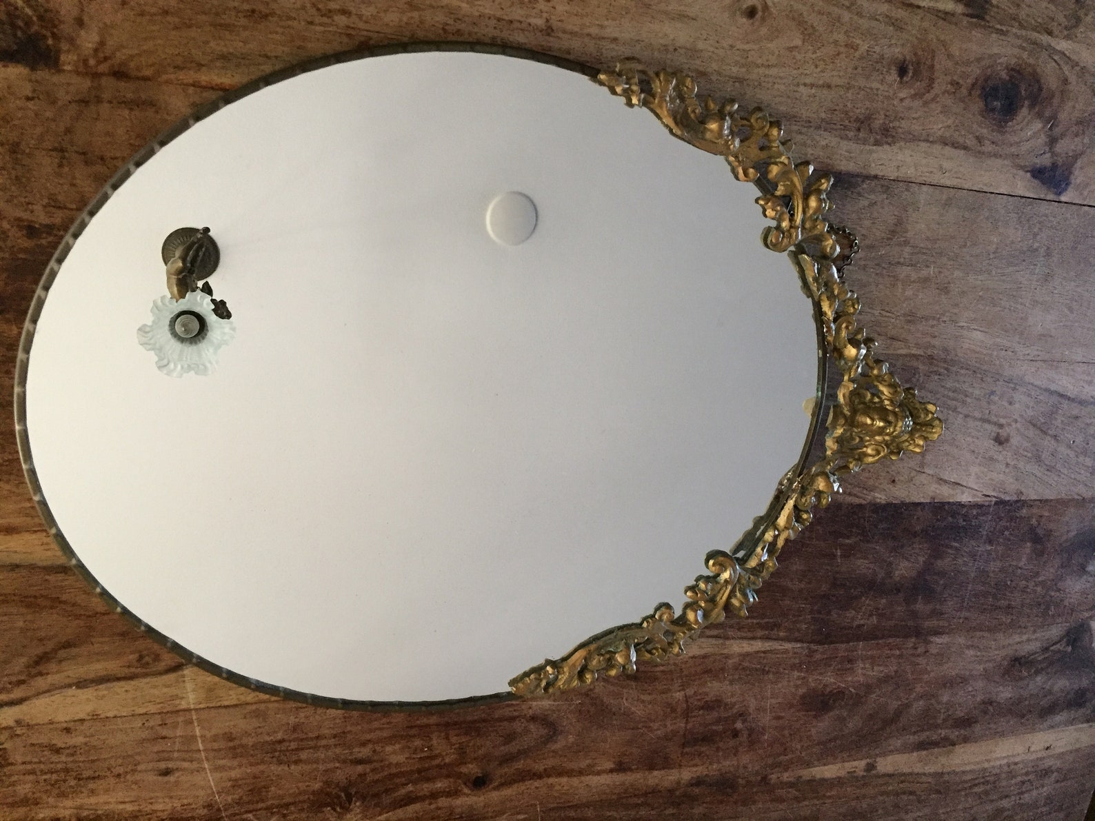 Französisch antike ovale Spiegel mit BronzeRahmen und Engel | Etsy