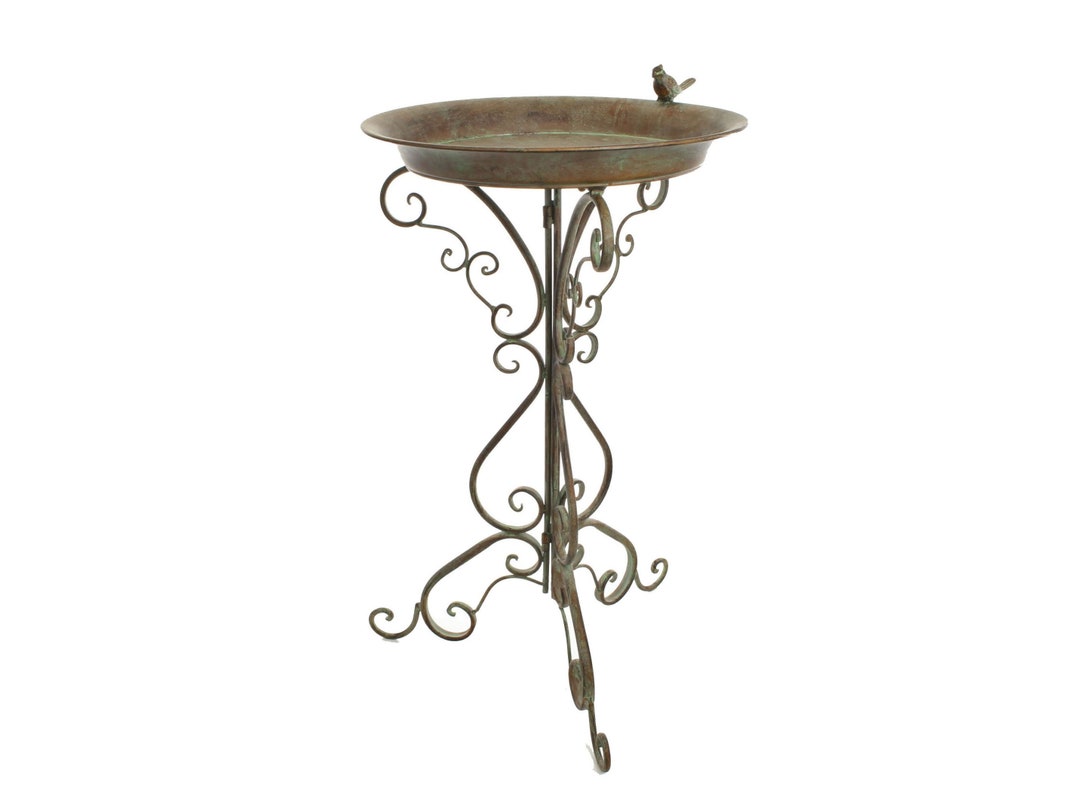 Wrought Iron Bird Bath on Stand Victorian Style Garden and Etsy