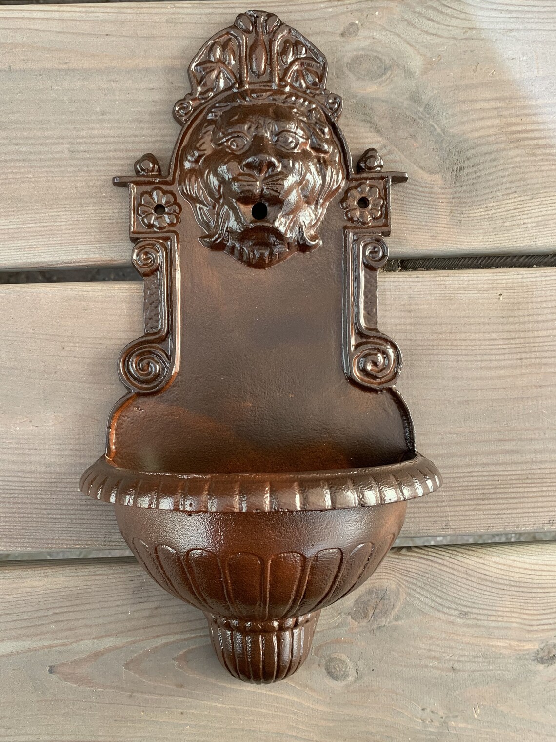 A Lion Head Wall Fountain / Planter Wall Ornament Garden & Etsy