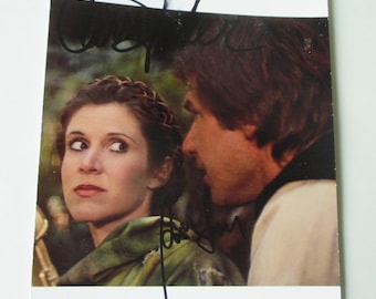 Carrie Fisher & Harrison Ford Signed Autographed Star Wars Photo - W/ Certificate of Authenticity (COA)