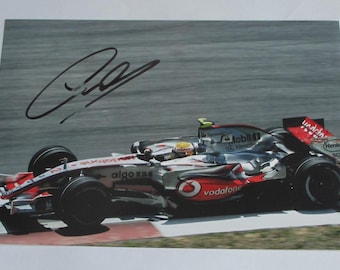 Lewis Hamilton Signed 2007 Formula 1 F1 Rookie Photo - W/COA *** Please Read Description ***