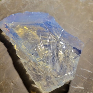 Gem Angel Aura Cosmic Ice Andara Crystal 118 grams - unusual, with &quot;shark gills&quot; on both sides