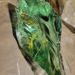 Gemma Oro Verde Andara Cristallo 129 grammi - &quot;il cristallo vortice&quot;