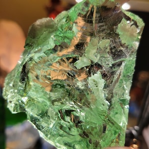 Gem gold green andara crystal 103 grams