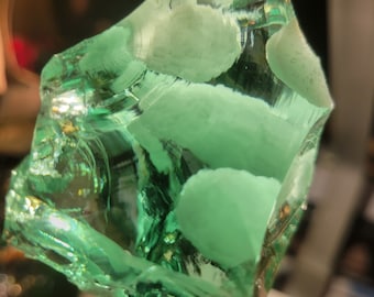 Amazing gem gold green andara crystal 111 grams