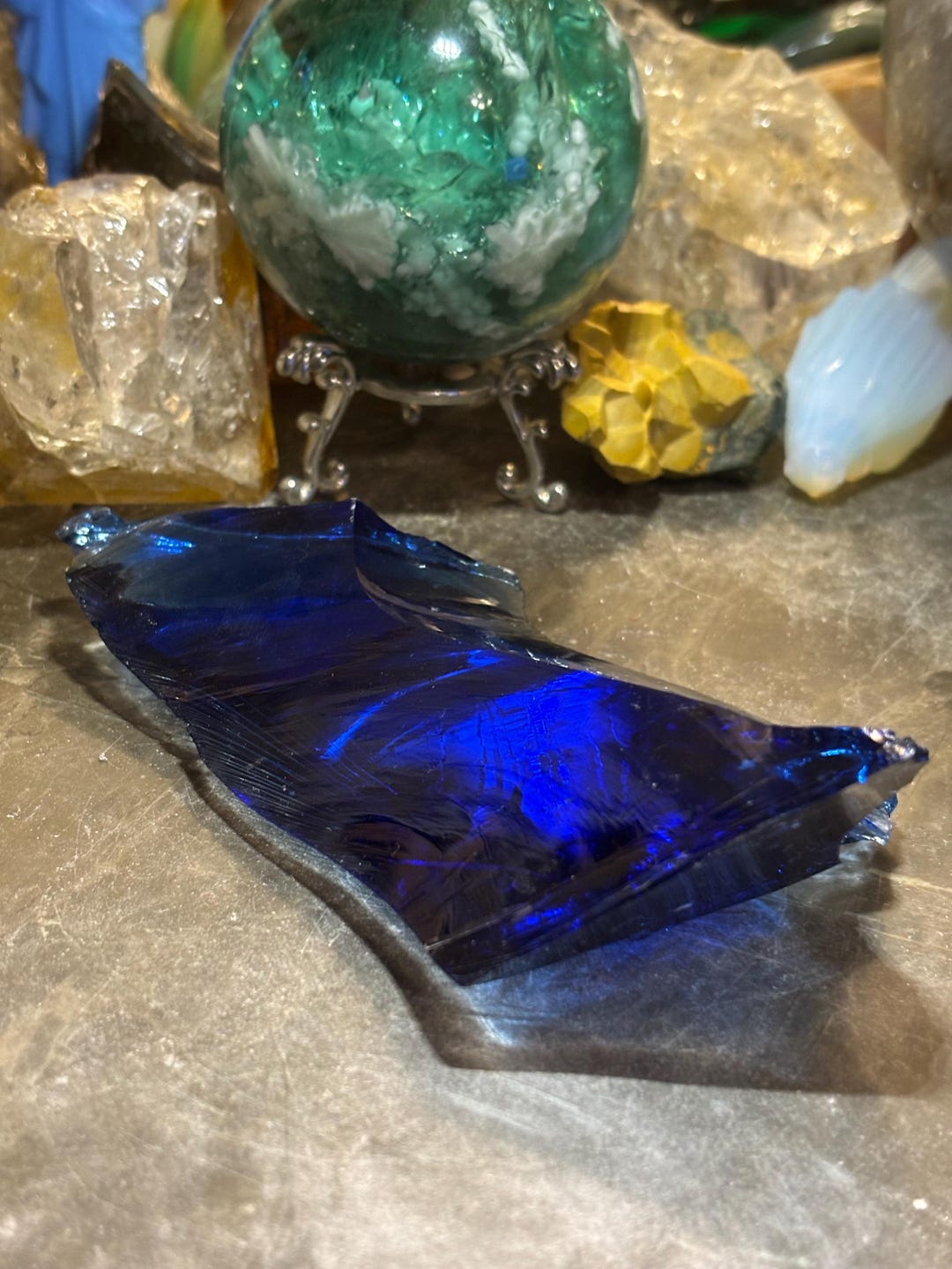 Blue Ember of High Realms - Gem Tanzanite Fire Andara Crystal 210 Grams ...