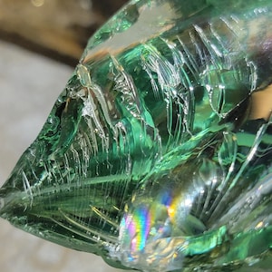 Gem Celestial Gold Green Andara Crystal 104 grams - rainbow