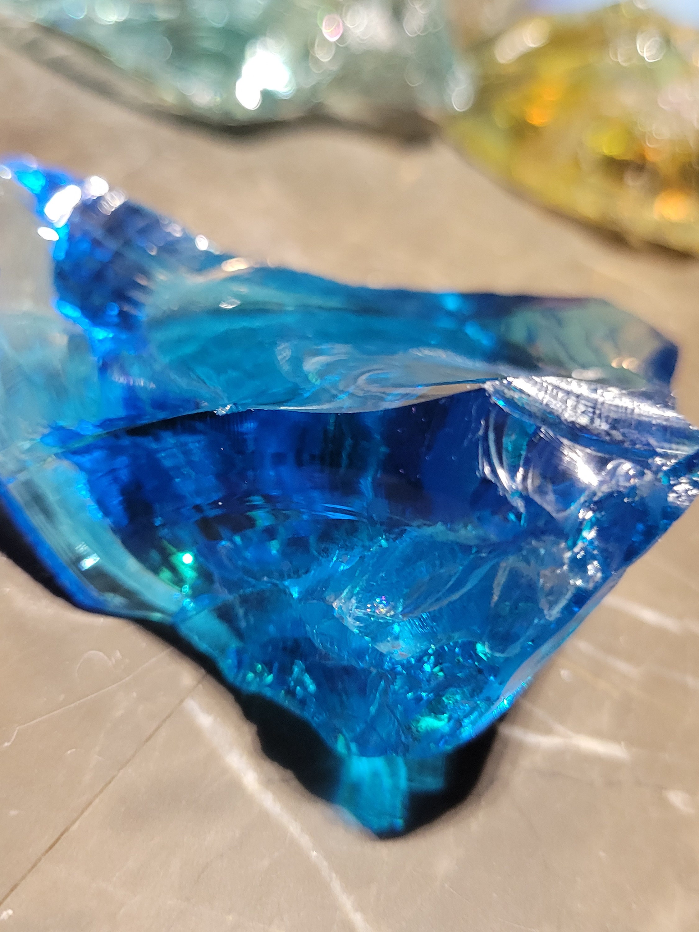 エレクトリックブルー アンダラ クリスタル 85 グラム - Etsy 日本