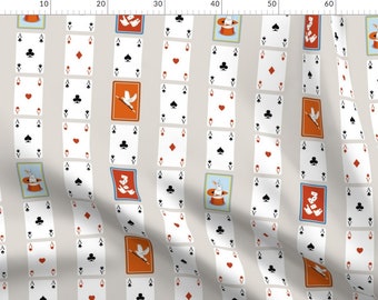 Diamonds Hearts Full Deck 2012 Retired Alexander Henry Licensed Cotton Fabric RMNT 12 x 44 Clubs and Spades Fabric Deck of Cards