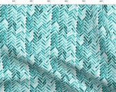 Mint Green Chevron Fabric - Mint Herringbone Watercolor By Mrshervi - Mint Cotton Fabric By The Metre by Spoonflower