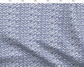 Blue Watercolor Waves Fabric - Zig Zag Waves Navy By Jillbyers - Modern Navy Watercolor Decor Cotton Fabric By The Metre by Spoonflower