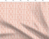 Pink Mud Cloth Fabric - Mudcloth No.4 In Blush By Elliottdesignfactory - African Tribal Geometric Cotton Fabric By The Metre by Spoonflower