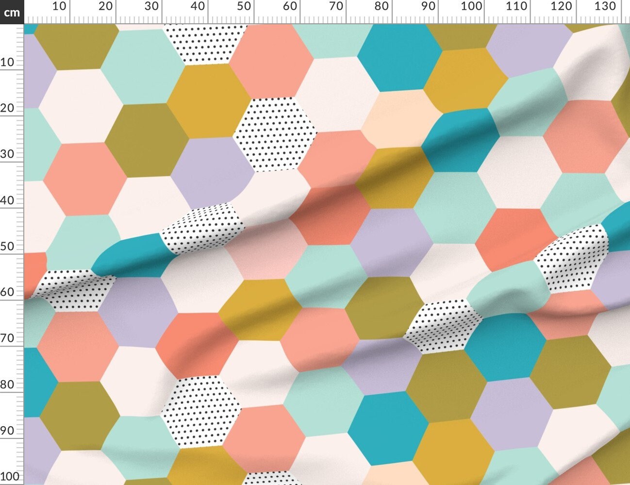 Hexagon Fabric Hexagon Wholecloth // Spring By Ivieclothco Etsy