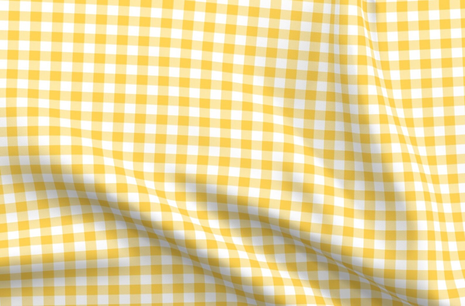 Yellow Gingham Fabric Yellow and White 5/8 Gingham Etsy