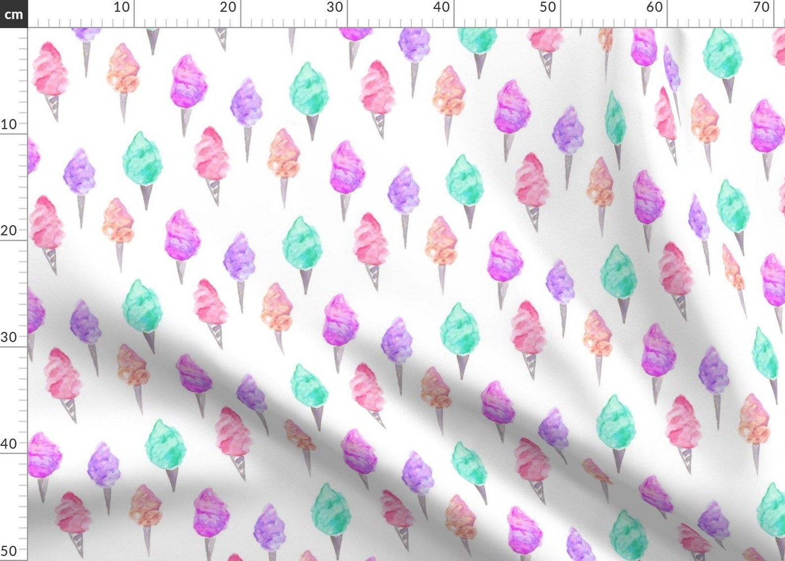 Watercolor Cotton Candy Fabric Cotton Candy Multi By Etsy