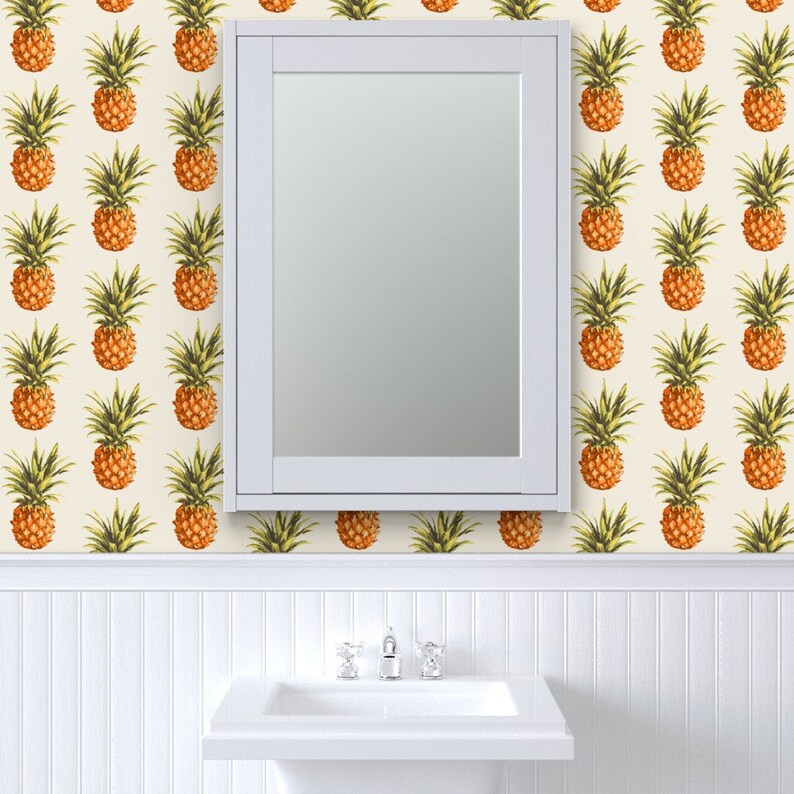 Pineapple Wallpaper Vintage Pineapple by Jamiemgodfrey Etsy