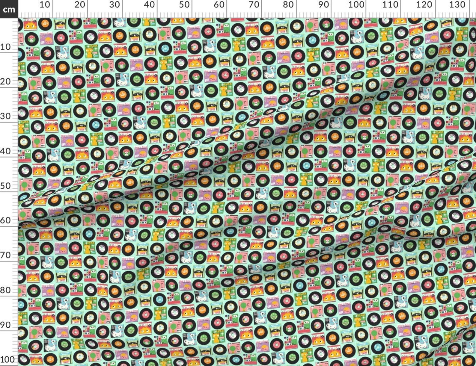 Retro Vinyl Fabric Children's Records By Heidikenney Etsy