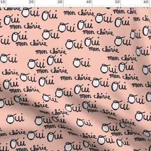 Oui Oui Fabric Bebe Oui Pink By Holli Zollinger Oui Mon Etsy