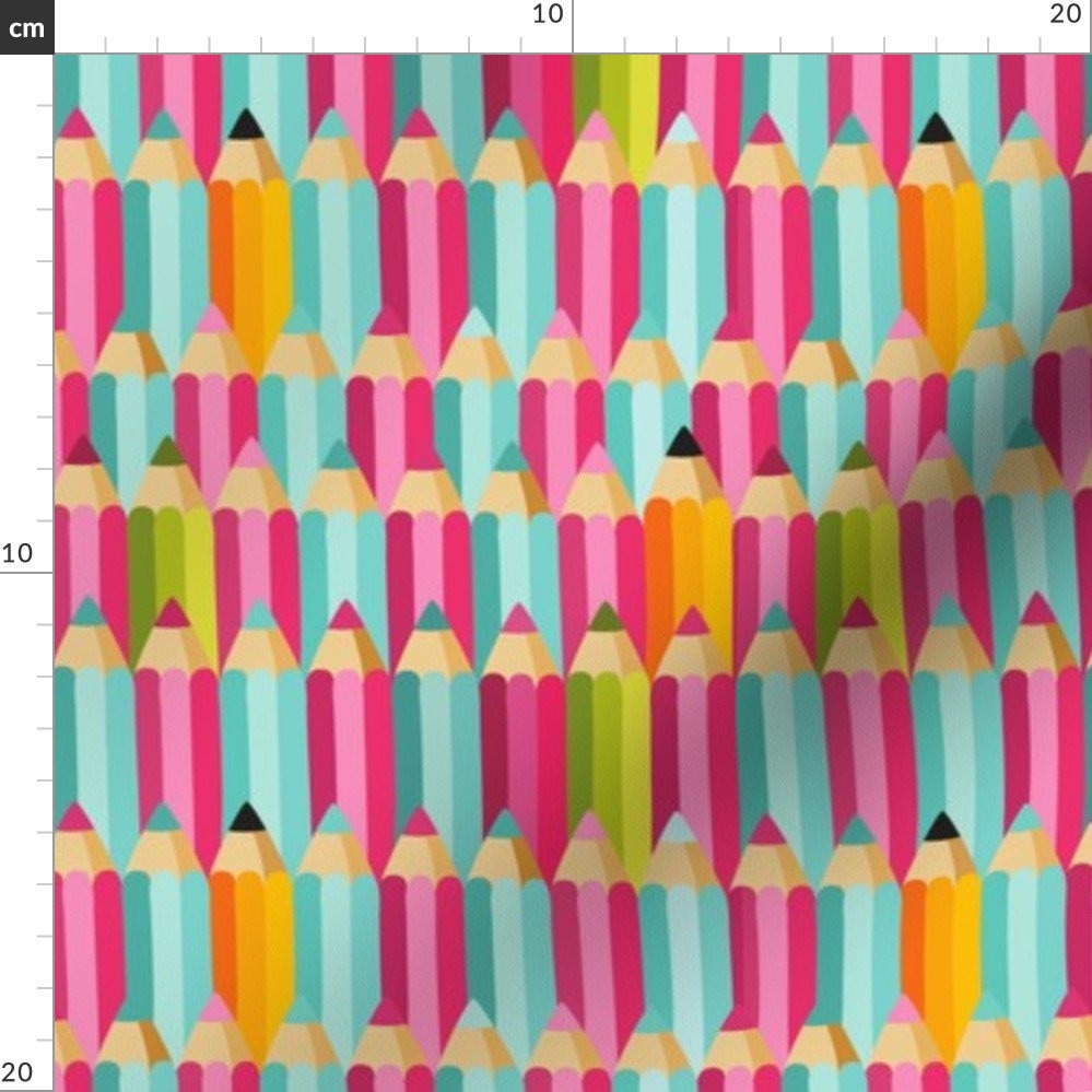 Color Pencil Fabric Pencils By Kostolom3000 Back to School Etsy