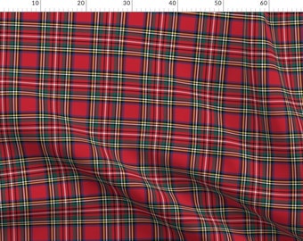 Highland Fling Tartan Fabric - Royal Stewart Tartan By Misstiina - Traditional Common Famous Cotton Fabric By The Metre by Spoonflower