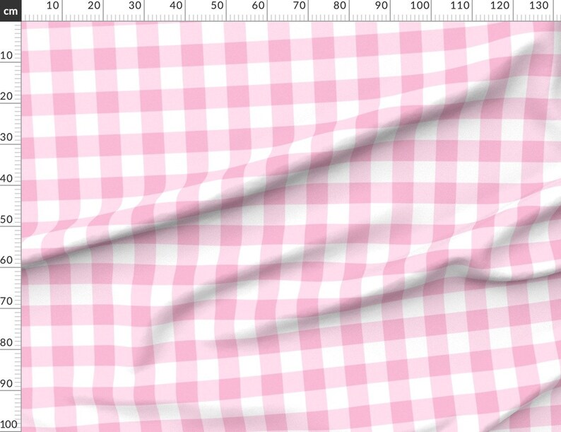 Pink Gingham Picnic Blanket Fabric Buffalo Checker In Pink Etsy