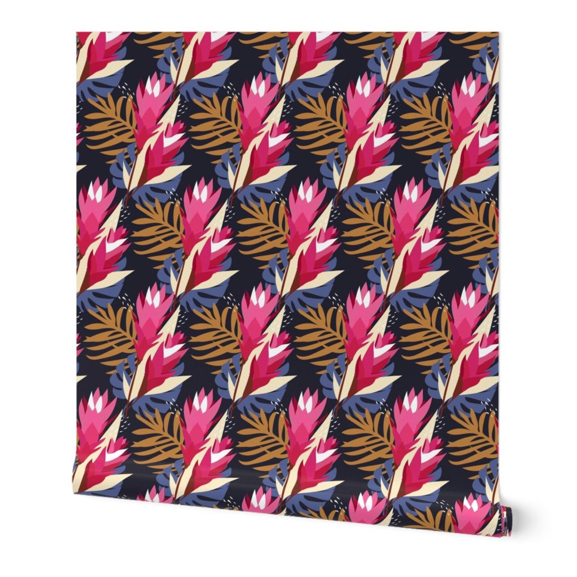 Tropical Floral Wallpaper Ginger_flower_a by daniteal Etsy