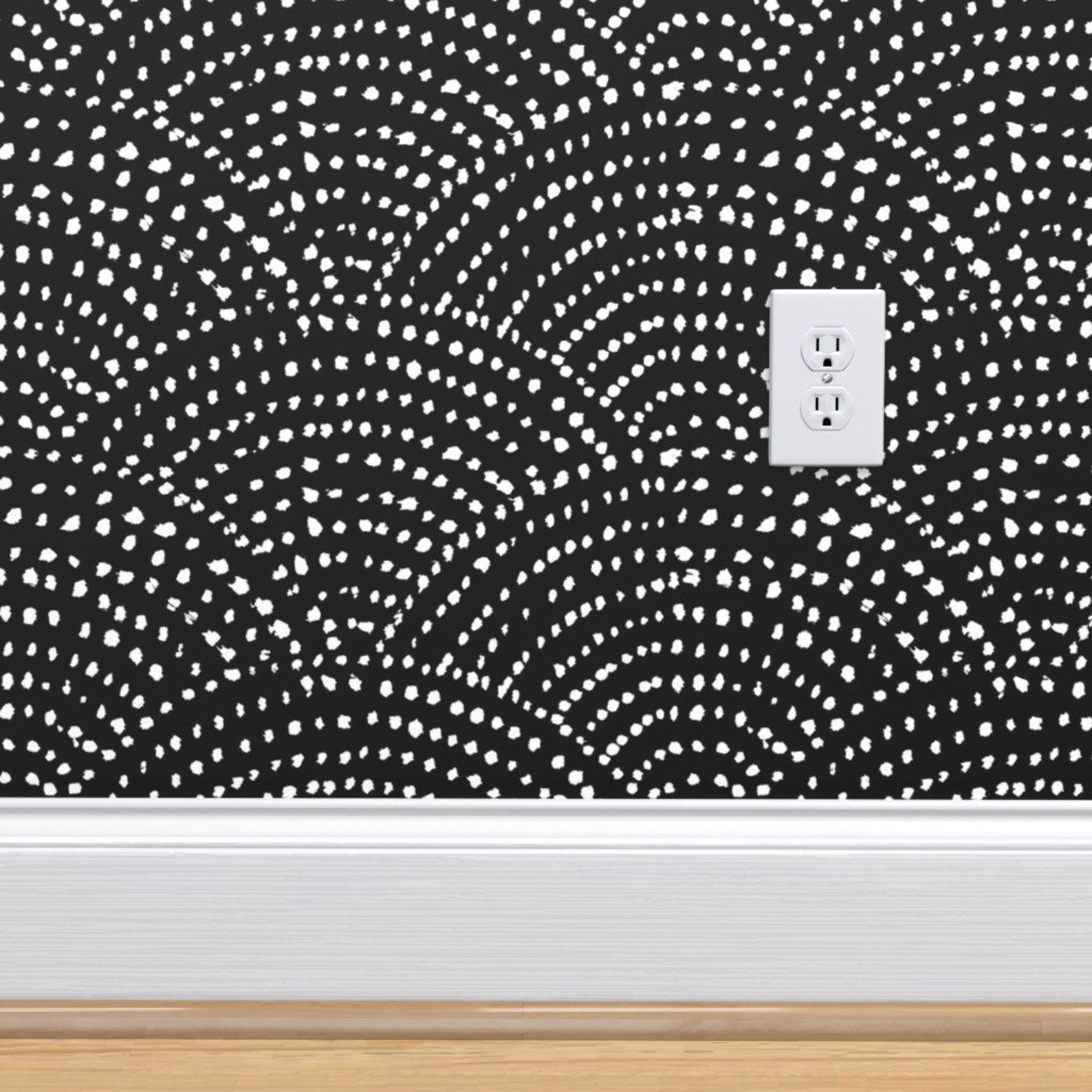 Scales Wallpaper Large Dot Scales Black by Etsy