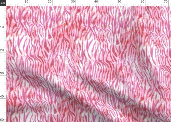 Zebra Fabric Zebra Glow Hot Pink By Schatzibrown Animal | Etsy