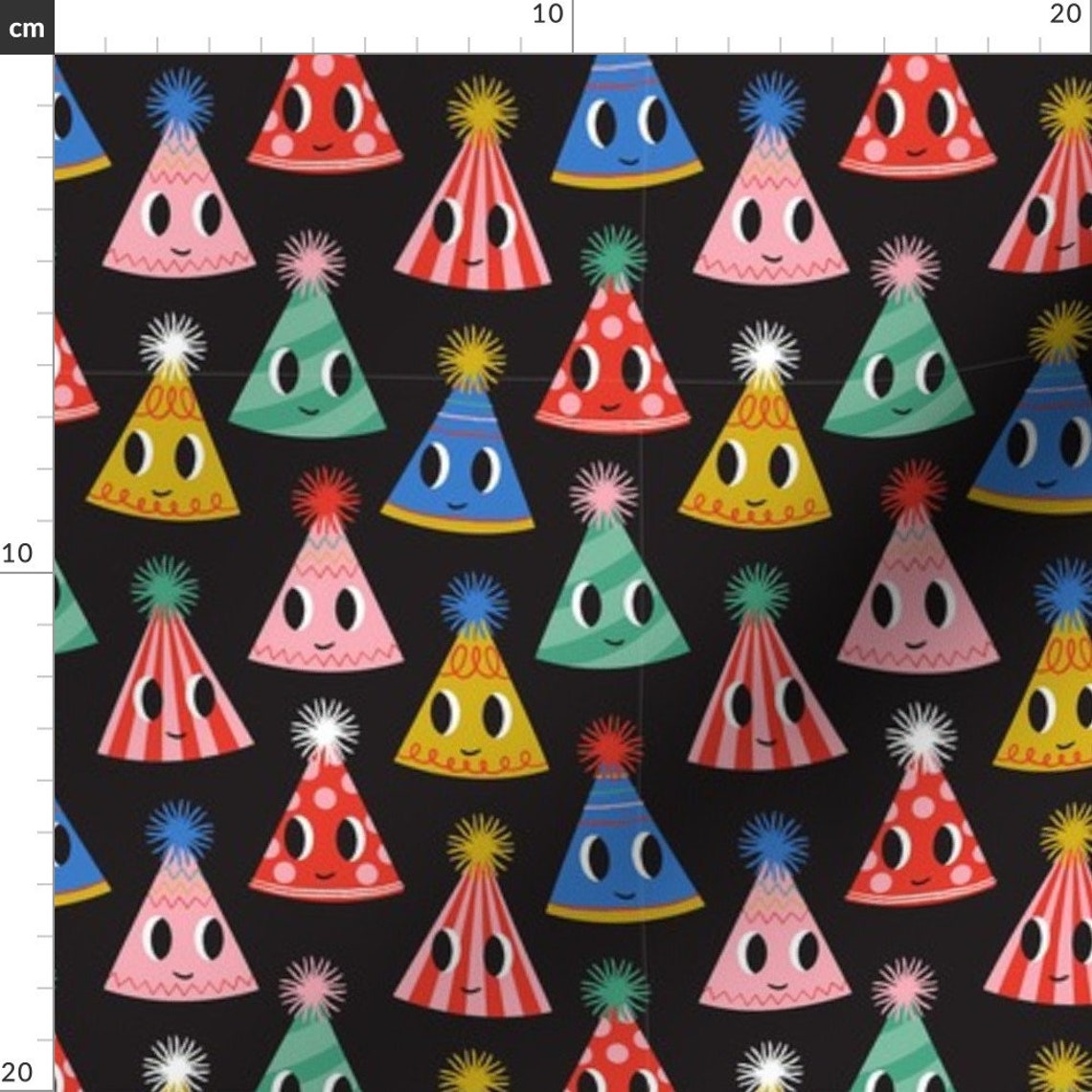 Birthday Party Hat Fabric Party Hats by Lizmytinger Party Etsy