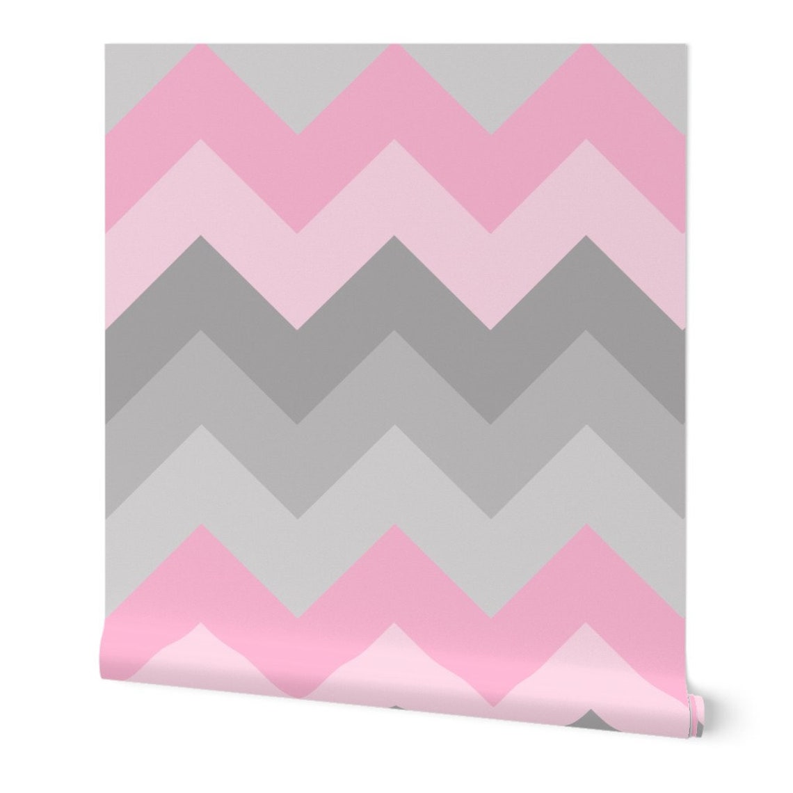 Pink Gray Wallpaper Pink Gray Ombre Chevron Large by Decamp Etsy