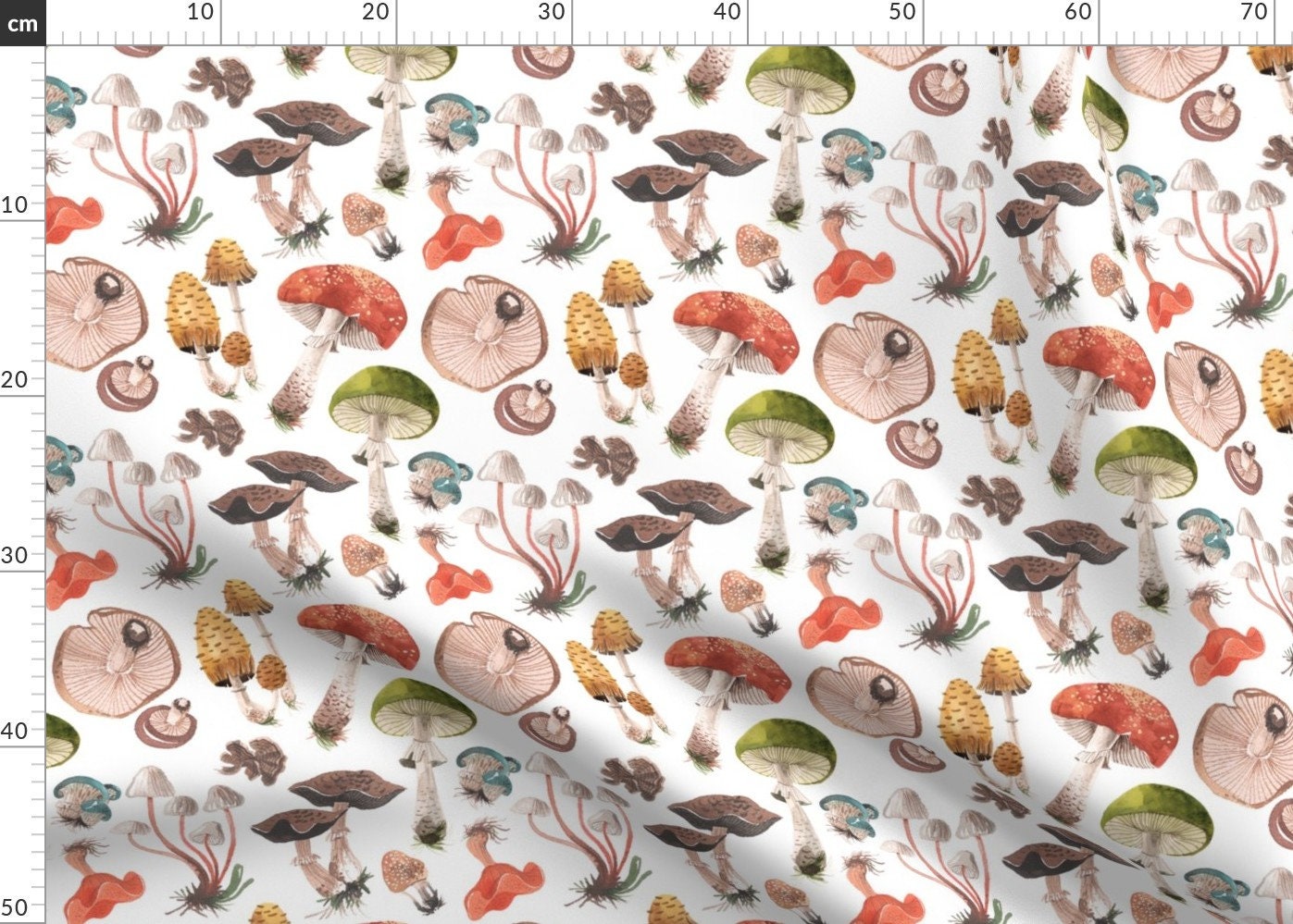 Mushrooms Fabric Mushrooms By Oanabefort Mushrooms Etsy