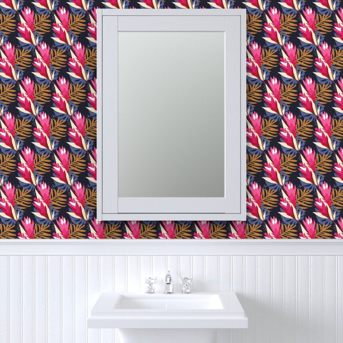 Tropical Floral Wallpaper Ginger_flower_a by daniteal Etsy