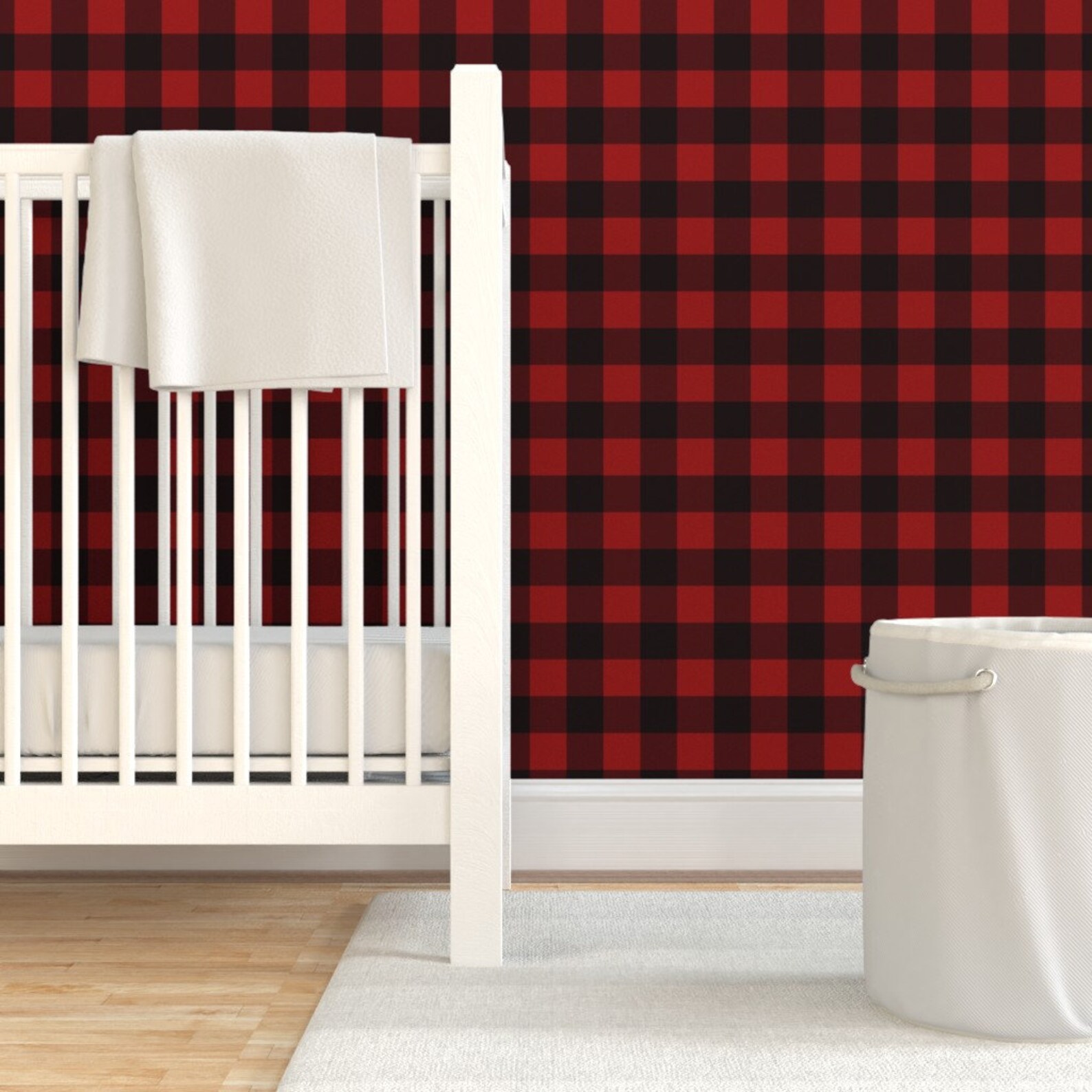 Buffalo Plaid Wallpaper Buffalo Plaid Red by Portage and Etsy