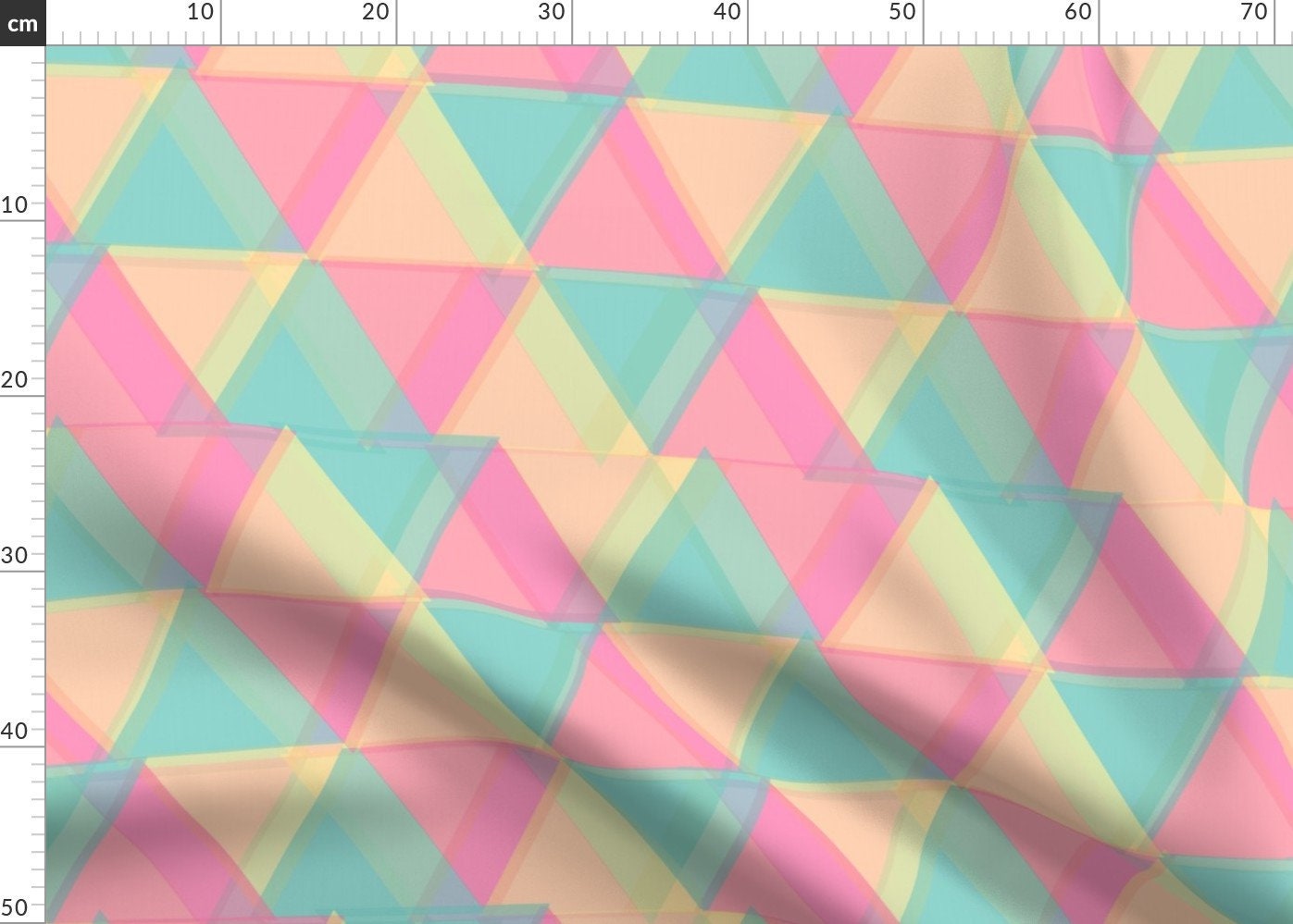 Geometric Triangle Fabric Triangles Big By Etsy