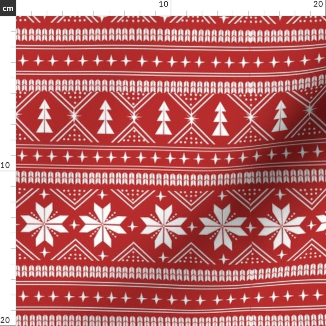 Scandinavian Fabric Nordic Christmas Minimal Holiday By Etsy