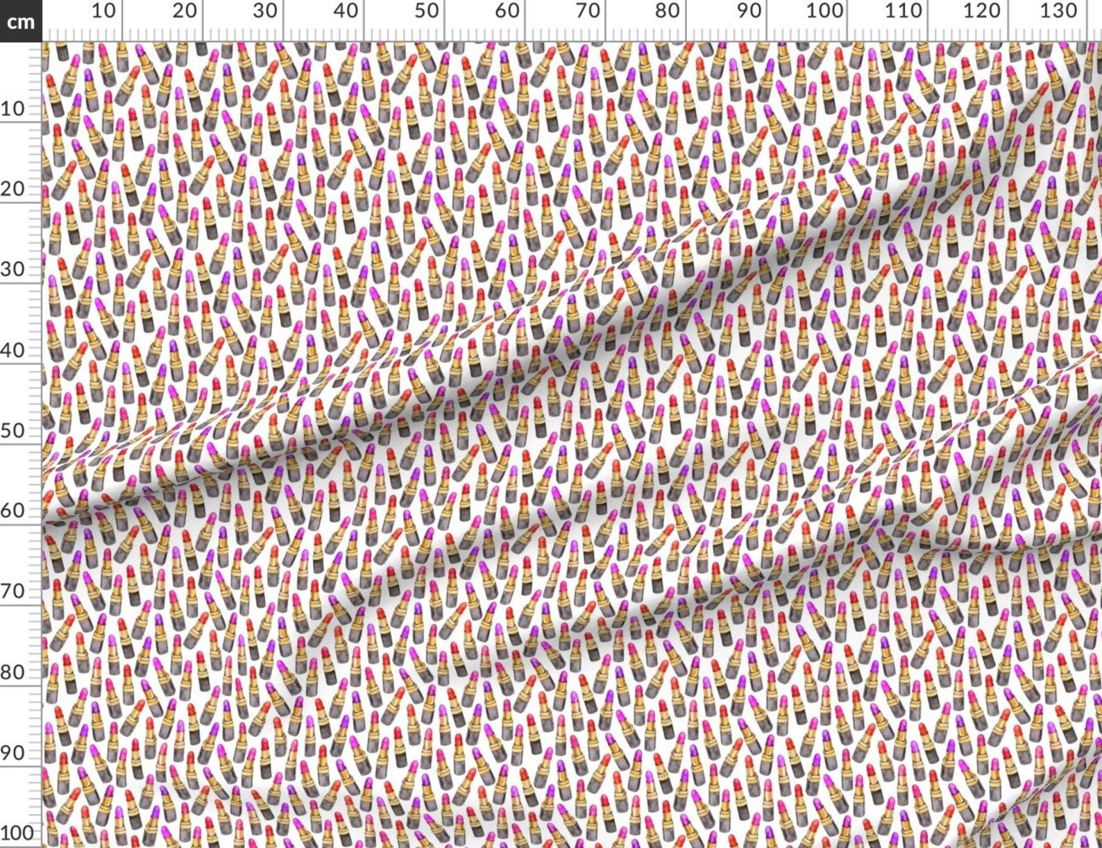 Lipstick Fabric Lots Of Lipsticks By Micklyn Watercolor Etsy