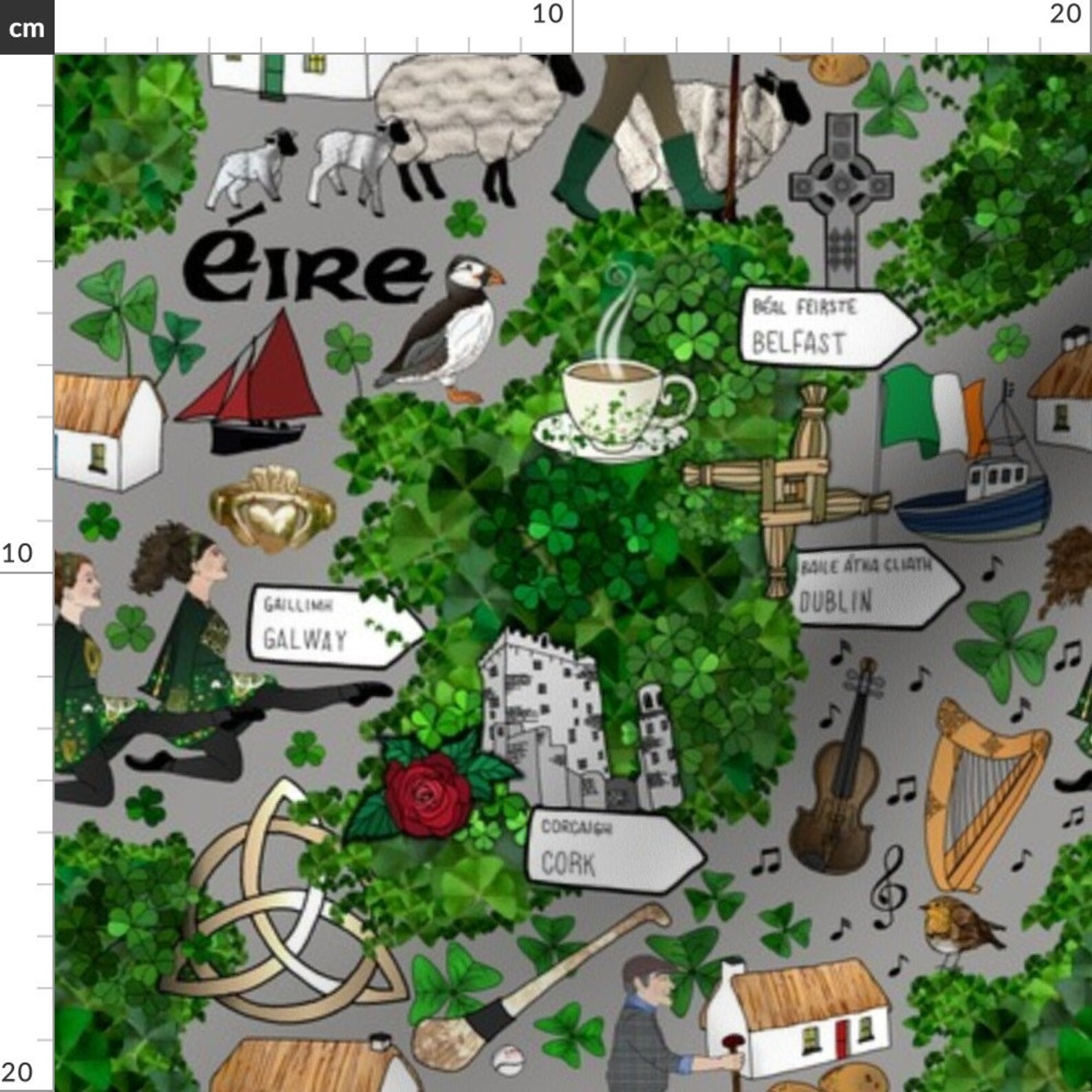 Ireland Fabric Ireland By Irishvikingdesigns Dublin Galway Etsy