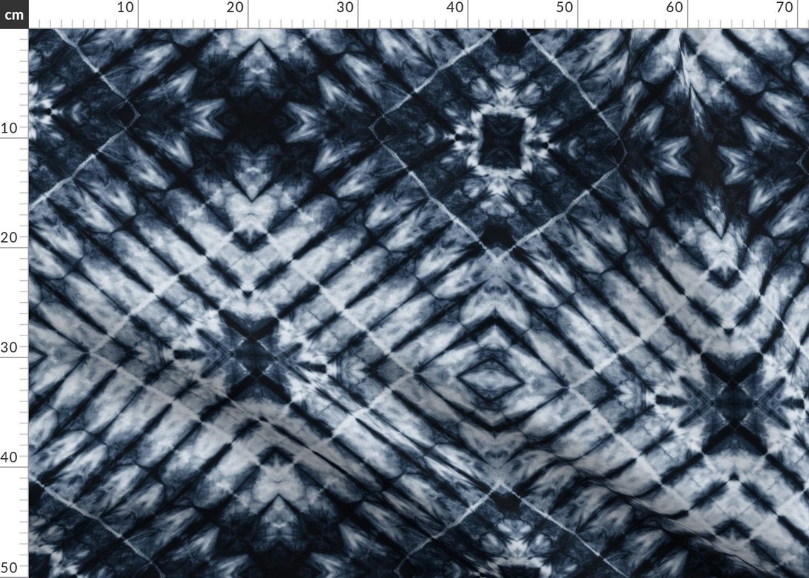 Blue Tie Dye Fabric Navy Tie Dye by littlearrowdesign July Etsy