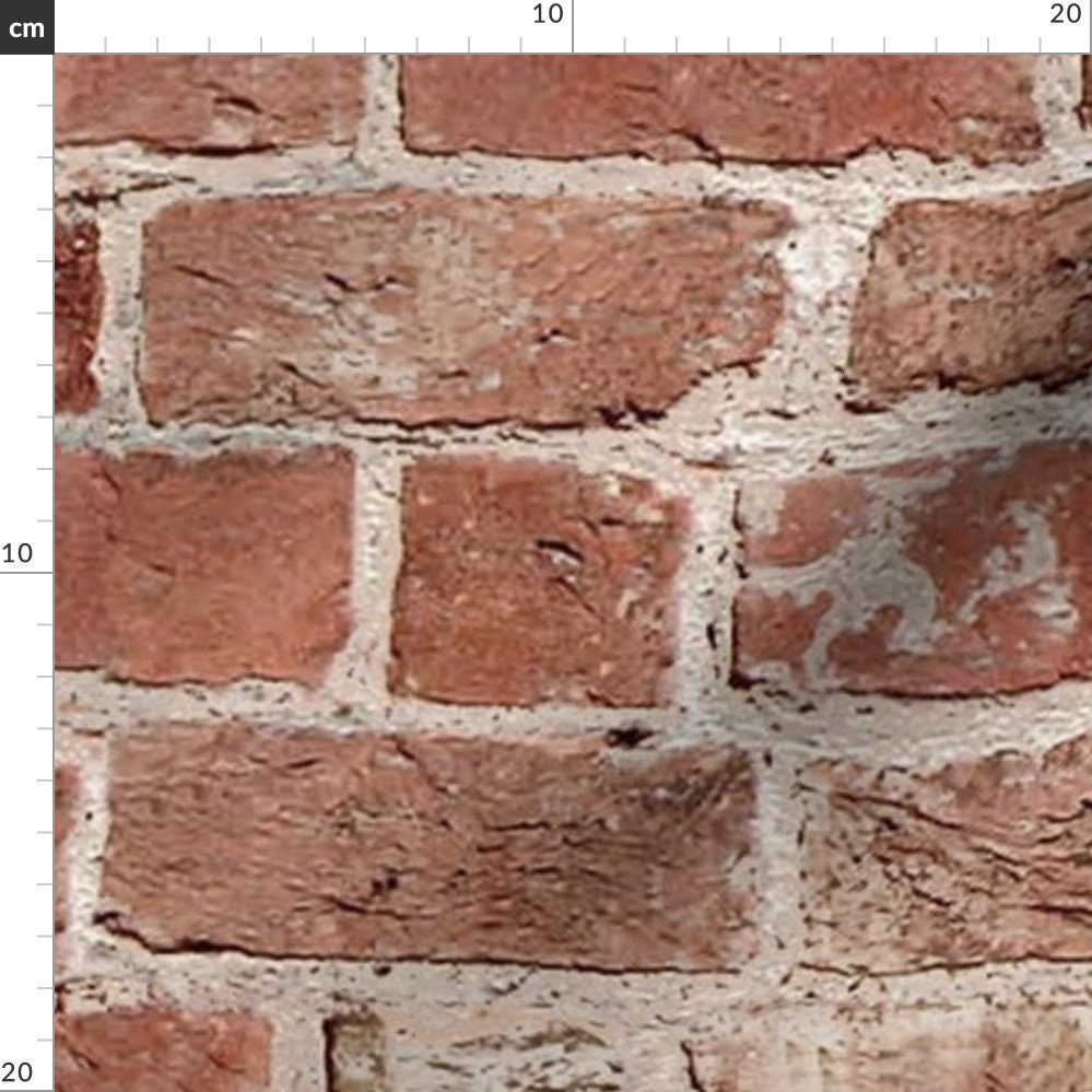 Brick Wall Fabric Antique Brick Fabric By Etsy