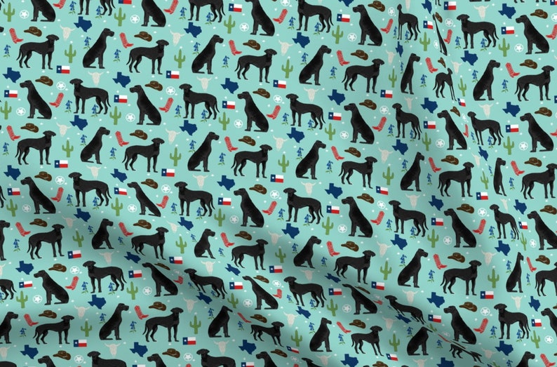 Great Dane Fabric Great Dane Texas Dog Breed State Fabric Etsy
