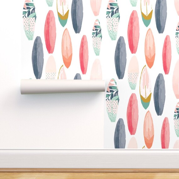 Surfboard Wallpaper Surfer Girl by Indybloomdesign Beach | Etsy