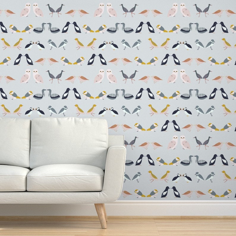 Scandinavian Birds Wallpaper Birds Of Scandinavia by | Etsy