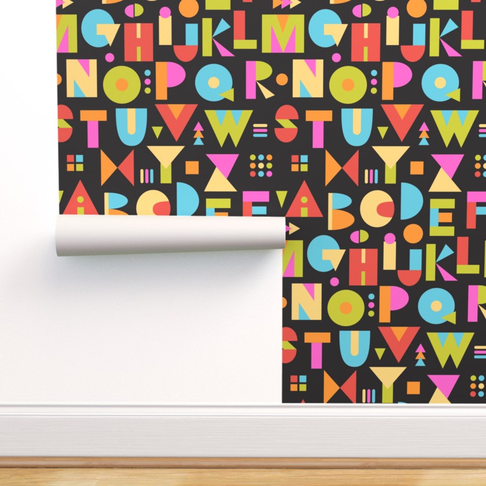 Color Block Alphabet Wallpaper Color Block Alphabet by | Etsy
