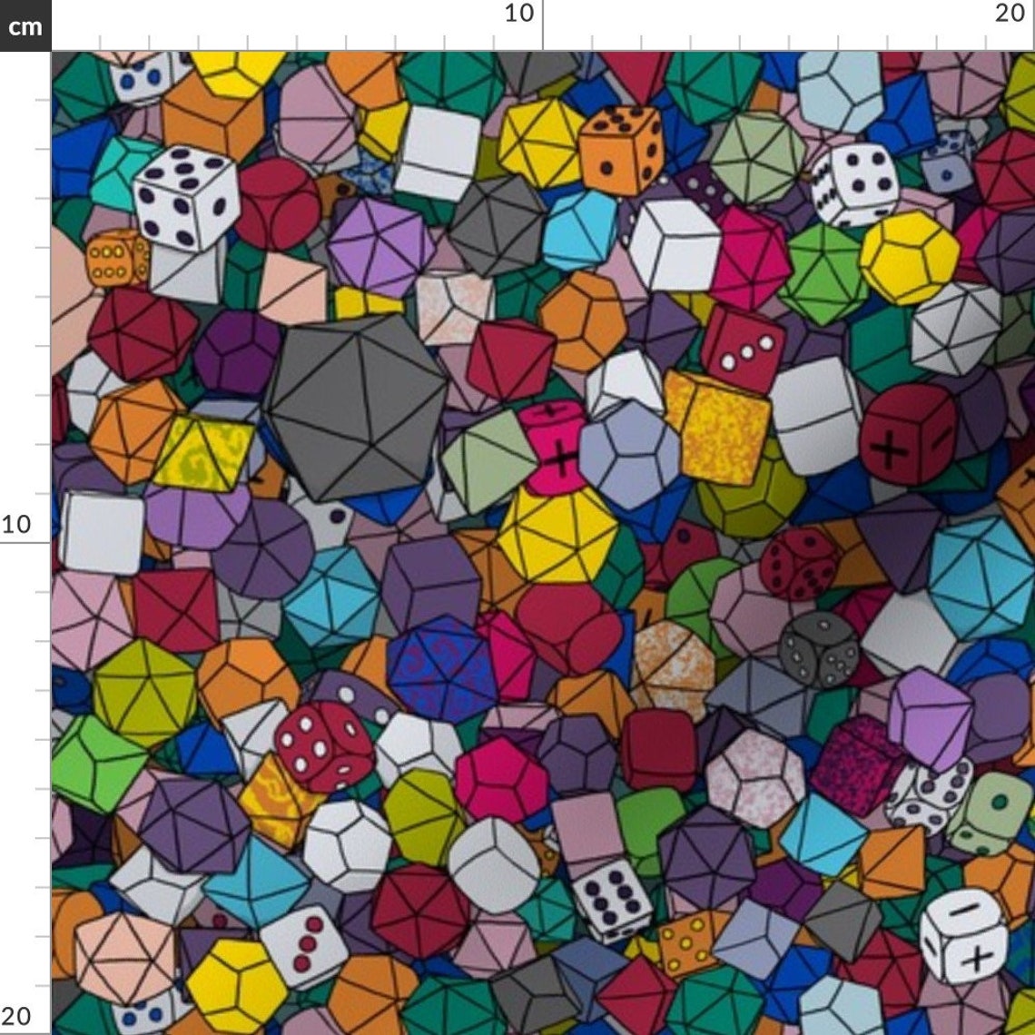 Dice Fabric Dice Galore Assorted by Piratical Dice Etsy