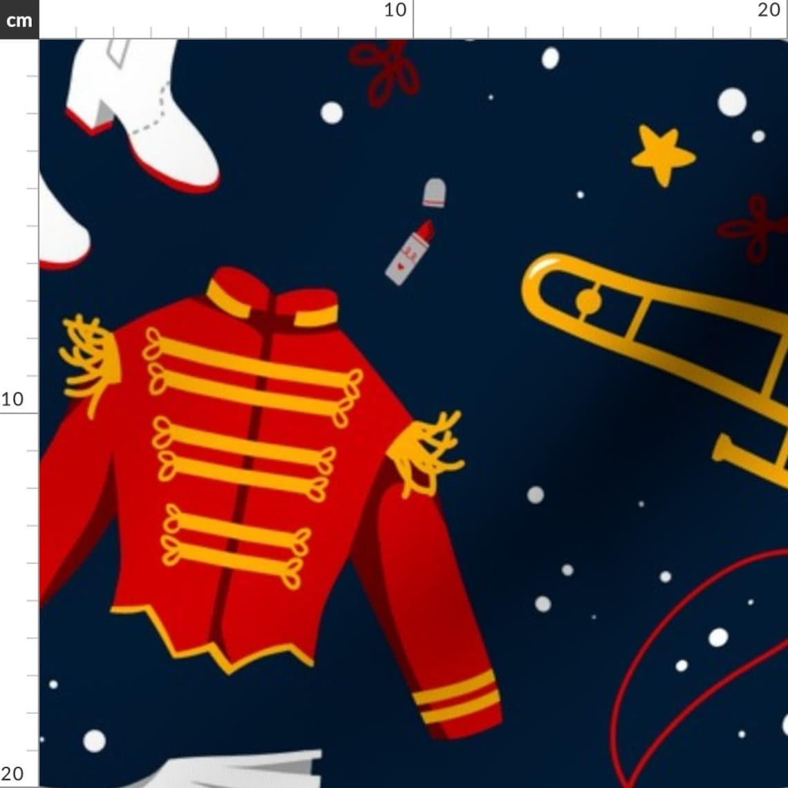 Marching Band Fabric Band of Majorettes by Logan Spector Etsy