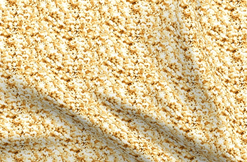 Popcorn Fabric Buttered Popcorn By Weavingmajor Popcorn Etsy