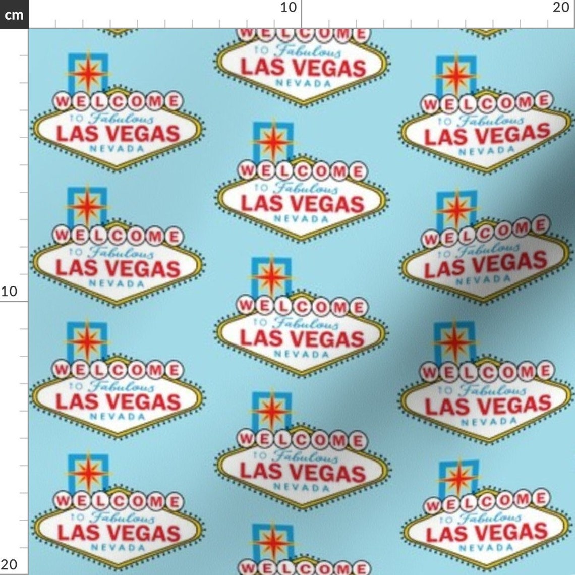 Las Vegas Fabric Lasvegas Signincolor by Lilcubby Las Etsy
