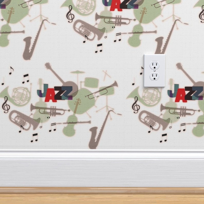 Jazz Wallpaper Jazz Mood With Texture by Lucybaribeau Etsy