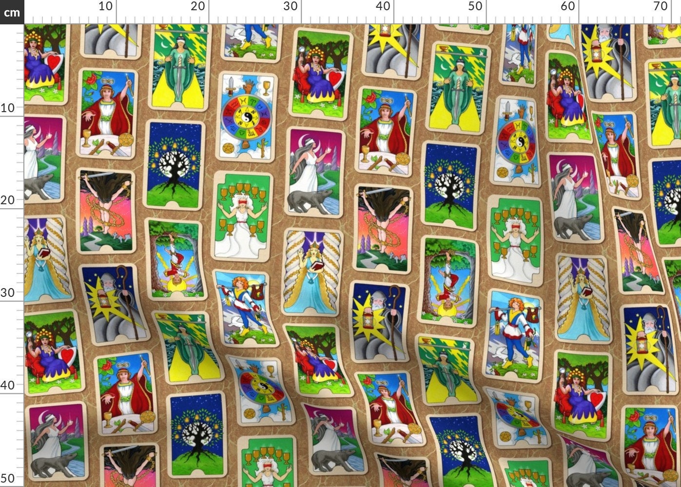 Tarot Cards Fabric The Hallmark Tarot By Hannafate Tarot Etsy
