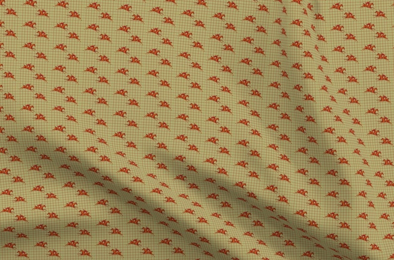 Equestrian Horse Fox Hunt Fabric Foxhunt Tattersal On Etsy